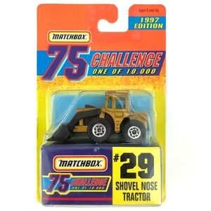 Matchbox 75 Challenge Shovel Nose Tractor Front Loader Gold Die Cast 1/64 Scale‎